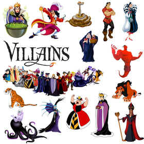 Villains UV DTF Decal accent Sheet 10x10
