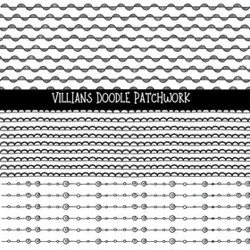 Villains Doodle Patchwork Set