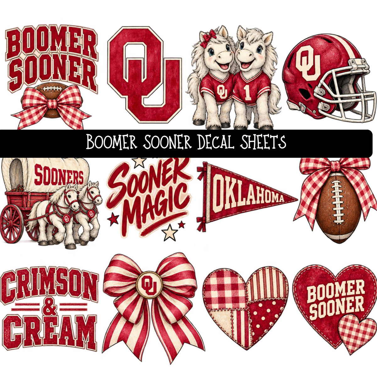 Boomer Sooner OU UV DTF Decal sheet