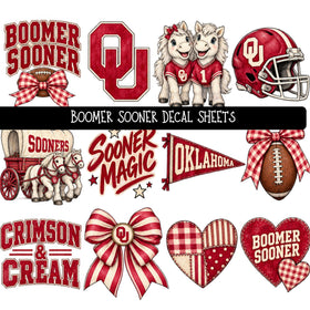 Boomer Sooner OU UV DTF Decal sheet