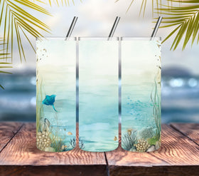 Vintage Beach Vinyl Tumbler wraps- 6 Designs