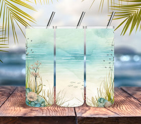 Vintage Beach Vinyl Tumbler wraps- 6 Designs