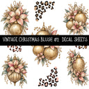 Vintage Christmas Blush UV DTF Decal sheets 6 Designs available