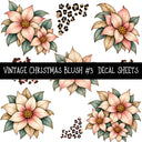 Vintage Christmas Blush UV DTF Decal sheets 6 Designs available