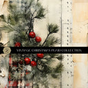 Vintage Christmas Plaid Vinyl collection- 12x12 vinyl sheets-6 designs available