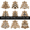 Vintage Leopard Christmas UV DTF Decal sheets 8 Designs available