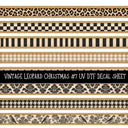Vintage Leopard Christmas UV DTF Decal sheets 8 Designs available