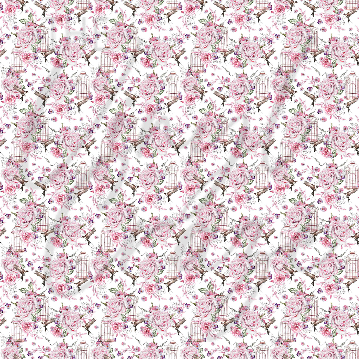 Vintage Pink Florals Adhesive Vinyl