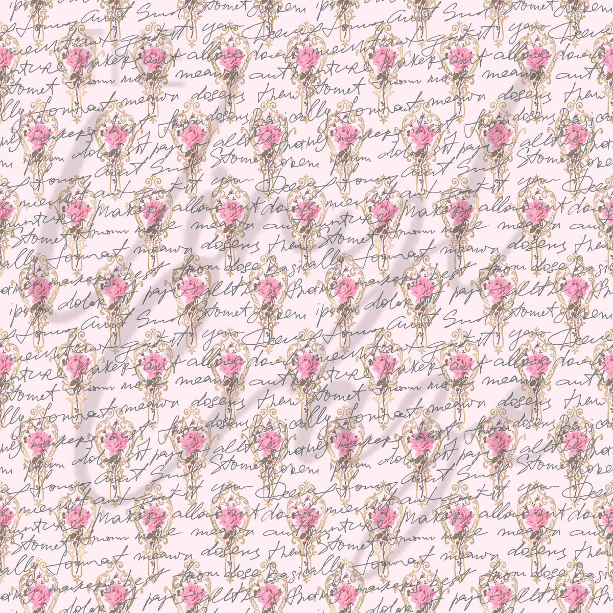 Vintage Pink Florals Adhesive Vinyl