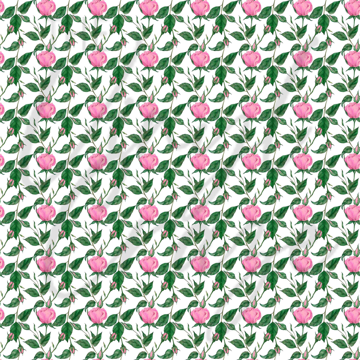Vintage Pink Florals Adhesive Vinyl