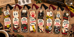 Crime Scene Bookmark UV DTF Decal sheet- 8 Designs