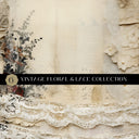 Vintage floral and lace Vinyl collection- 12x12 vinyl sheets-6 designs available