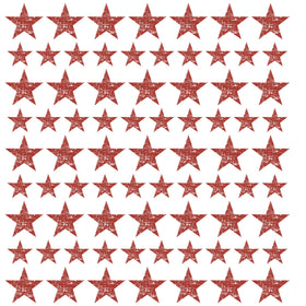 Vintage Stars red UV DTF Decal sheet 10x10 sheet