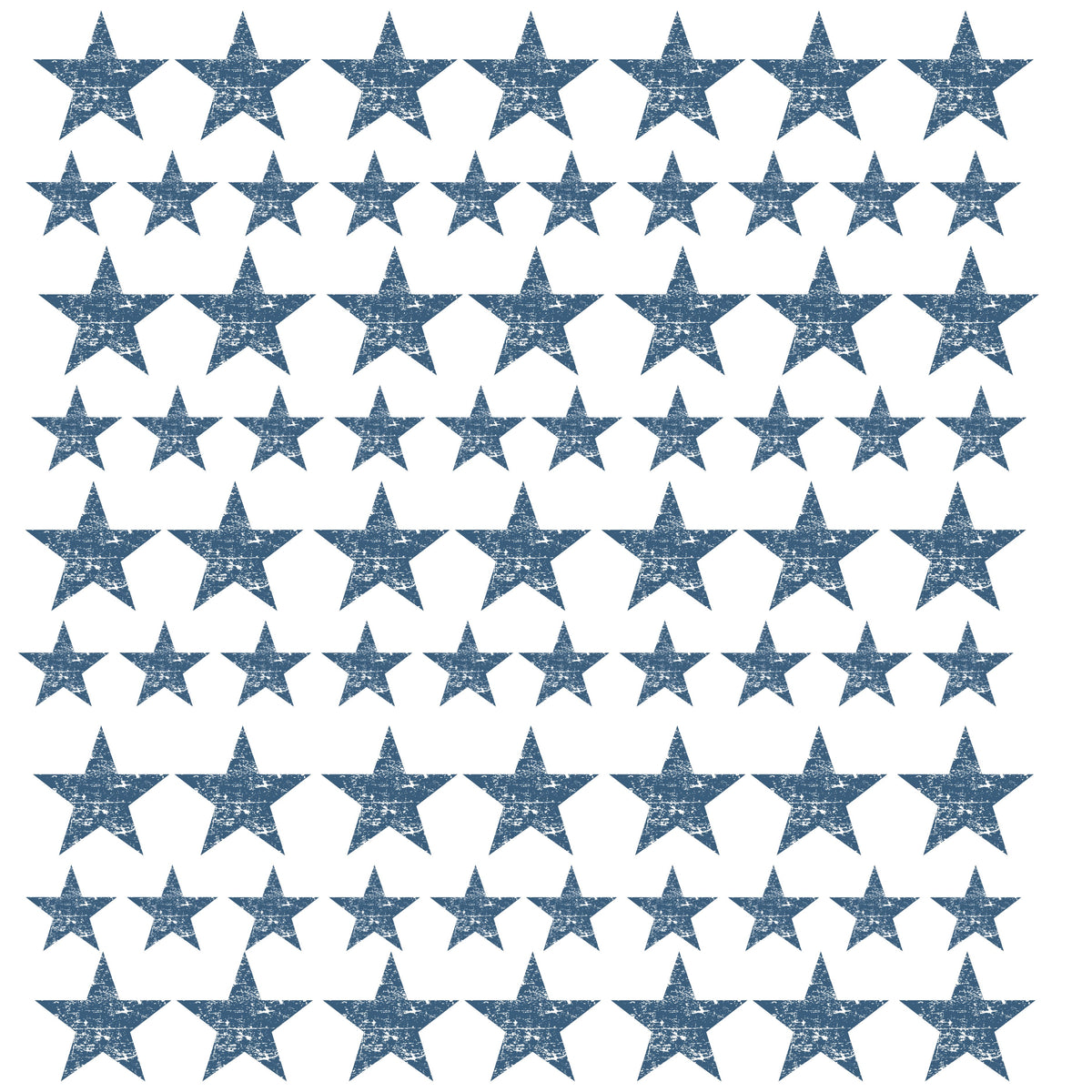 Vintage Stars blue UV DTF Decal sheet 10x10 sheet