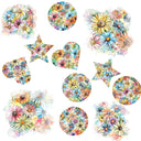 Watercolor floral Tumbler butt and Patch UV DTF Decal sheet
