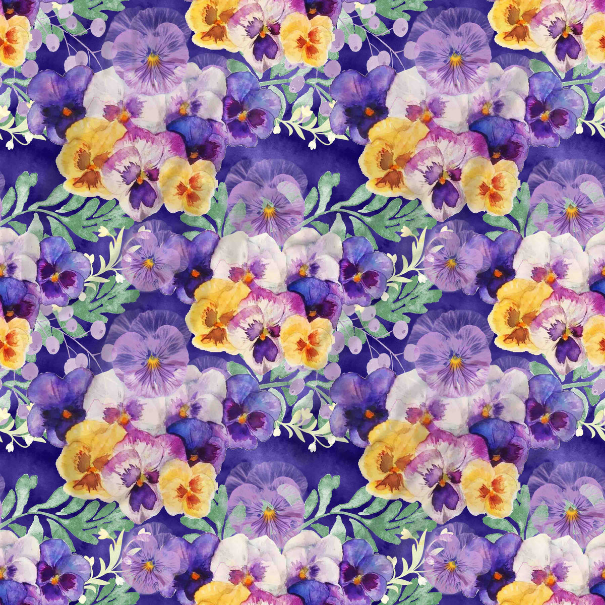 Watercolor Pansies Adhesive Vinyl