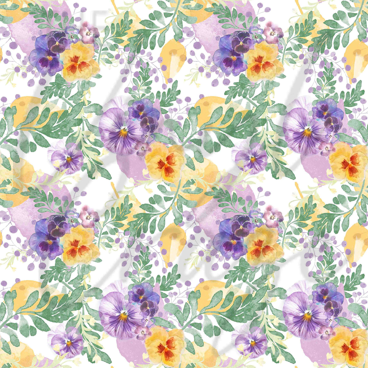 Watercolor Pansies Adhesive Vinyl