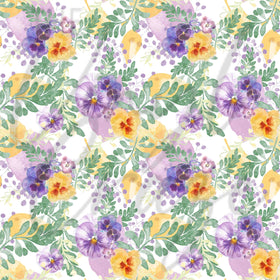 Watercolor Pansies Adhesive Vinyl