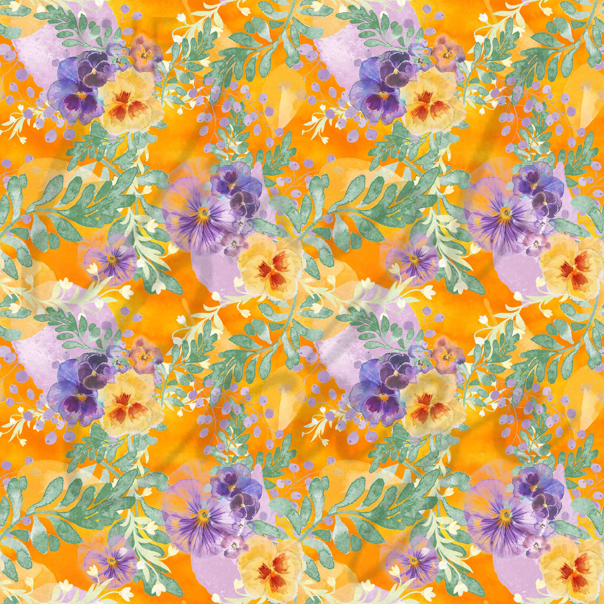 Watercolor Pansies Adhesive Vinyl