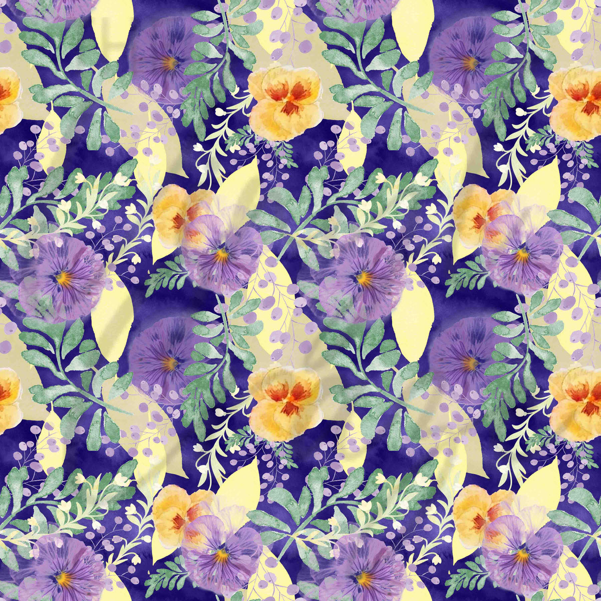 Watercolor Pansies Adhesive Vinyl