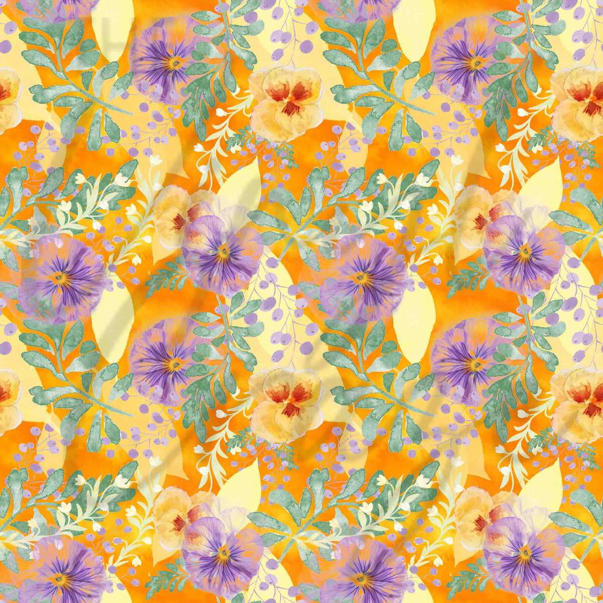 Watercolor Pansies Adhesive Vinyl
