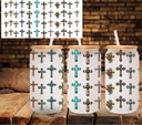 western crosses UV DTF Libbey wrap
