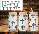 Western crosses 2 inches UV DTF Libbey wrap