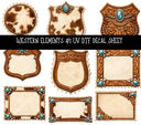 Western Elements UV DTF Decal sheets 11 designs available