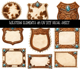 Western Elements UV DTF Decal sheets 11 designs available