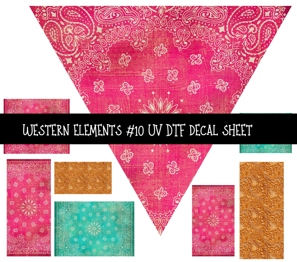 Western Elements UV DTF Decal sheets 11 designs available