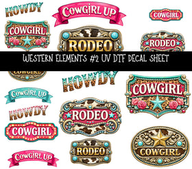Western Elements UV DTF Decal sheets 11 designs available