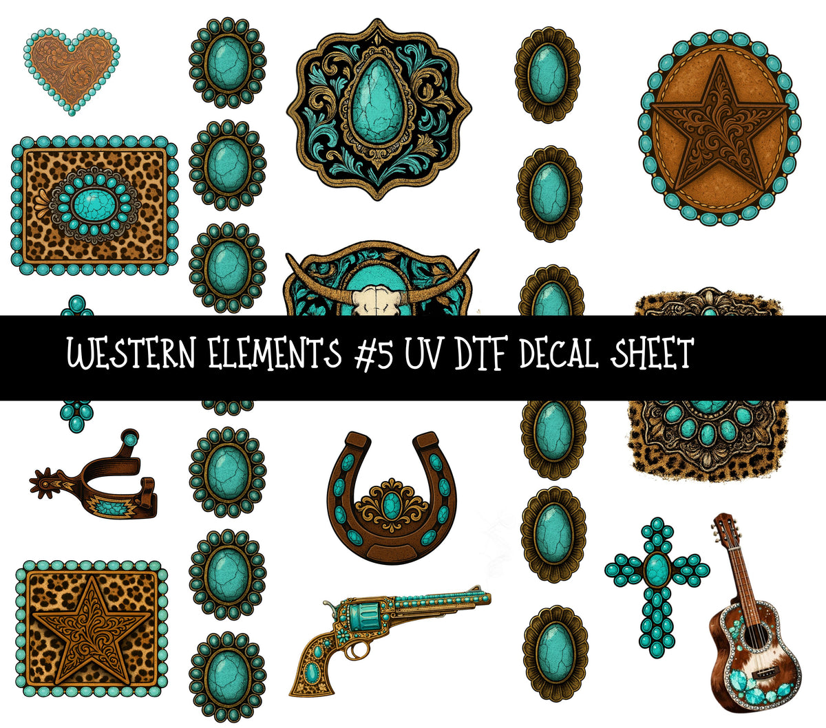 Western Elements UV DTF Decal sheets 11 designs available