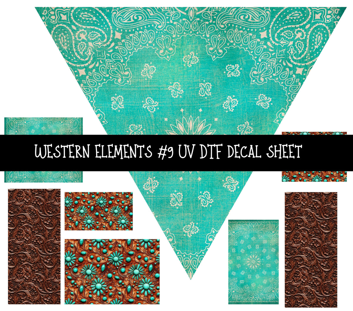 Western Elements UV DTF Decal sheets 11 designs available