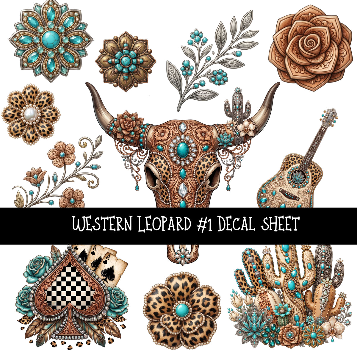 Western Leopard Decal sheets 4 designs available