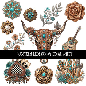 Western Leopard Decal sheets 4 designs available