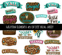 Western Elements UV DTF Decal sheets 11 designs available