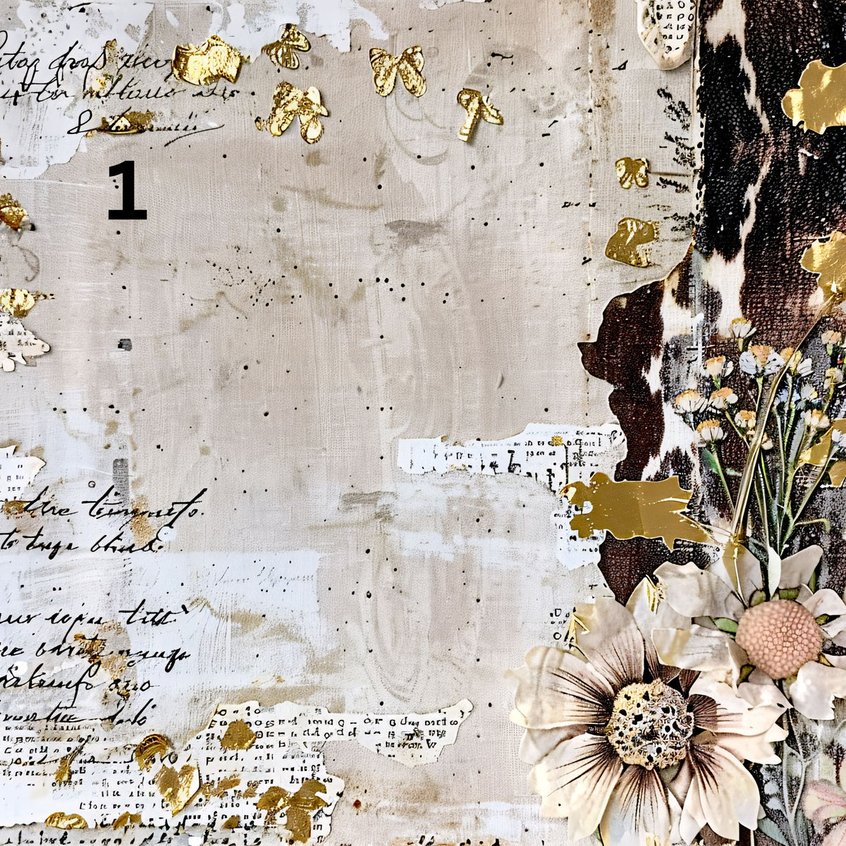 Western Floral and Cow Collection 12x12 Vinyl Sheets- 12 Designs Available