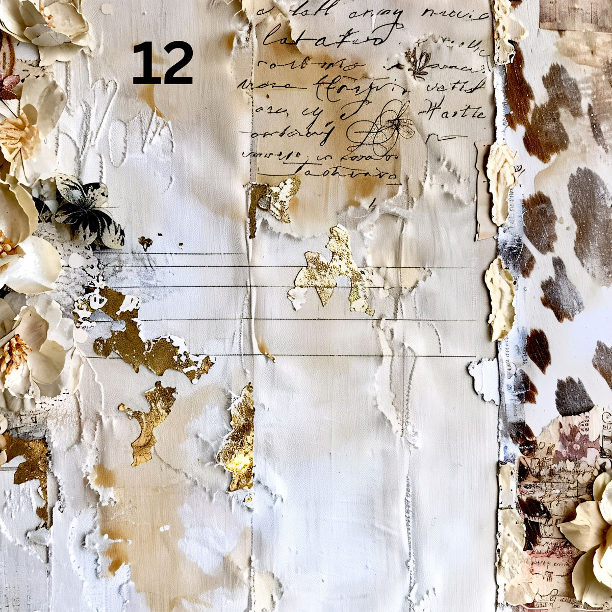Western Floral and Cow Collection 12x12 Vinyl Sheets- 12 Designs Available