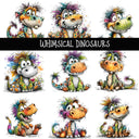 Whimsical Dinosaurs UV DTF Decal sheet