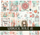 Whimsical Nurse Doodle Patchwork Sets 2 styles available