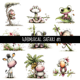 Whimsical Safari UV DTF Decal sheets 5 to choose from