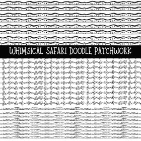 Whimsical Safari Doodle Patchwork Set