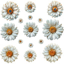 White Daisy UV DTF Decal accent Sheet 10x10