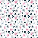 White, Pink and Navy Flowers Adhesive Vinyl