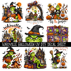 Whoville Halloween UV DTF Decal sheets