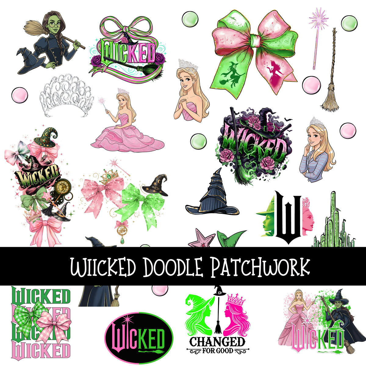 Wicked Doodle Patchwork Set