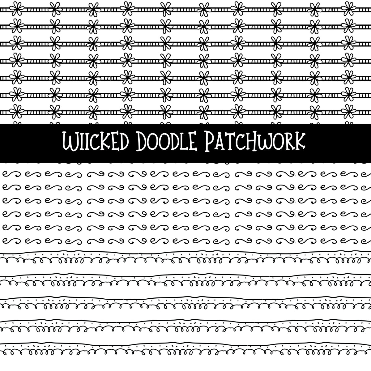 Wicked Doodle Patchwork Set