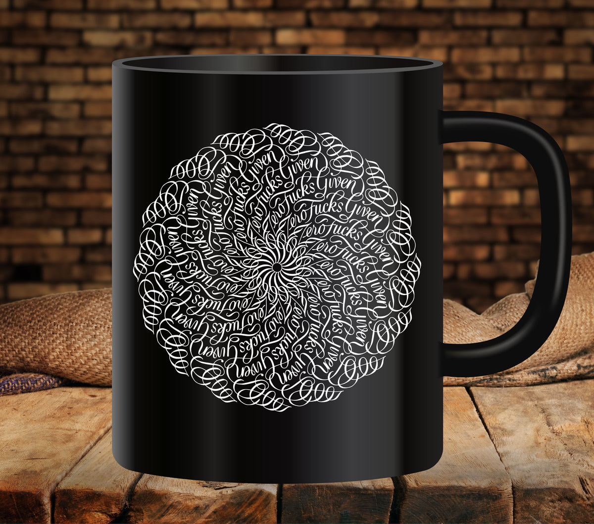 Zero fucks given mandala UV DTF Decals- 5 color options