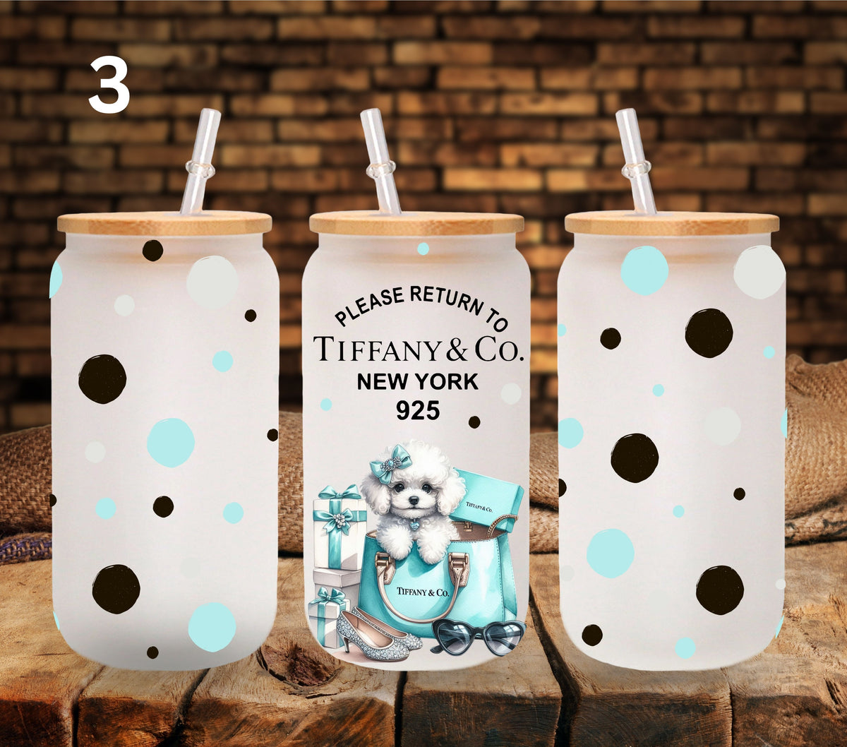 Tiffany Collection  UV DTF Libbey wrap 3 styles to choose from