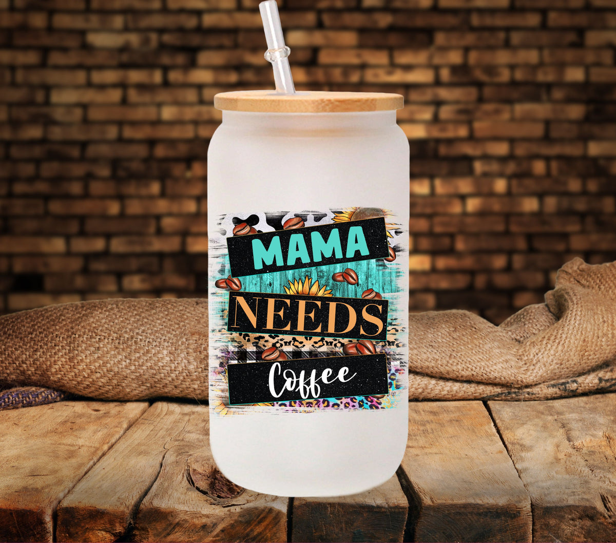 Mama needs coffee UV DTF Decals
